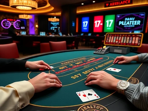 Live Blackjack Tisch mit Dealer