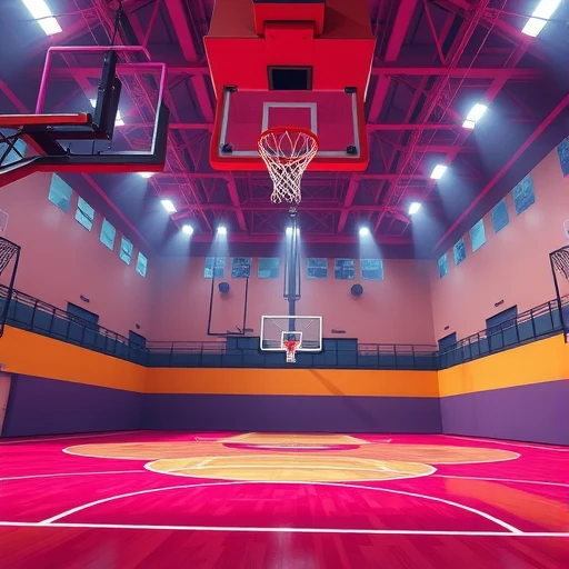 Basketballspieler beim Dunking